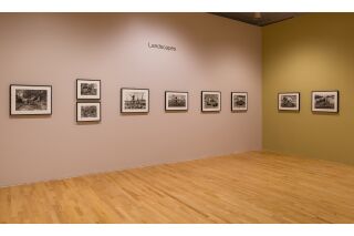 Photo of two gallery walls from “Landscapes” section of gallery