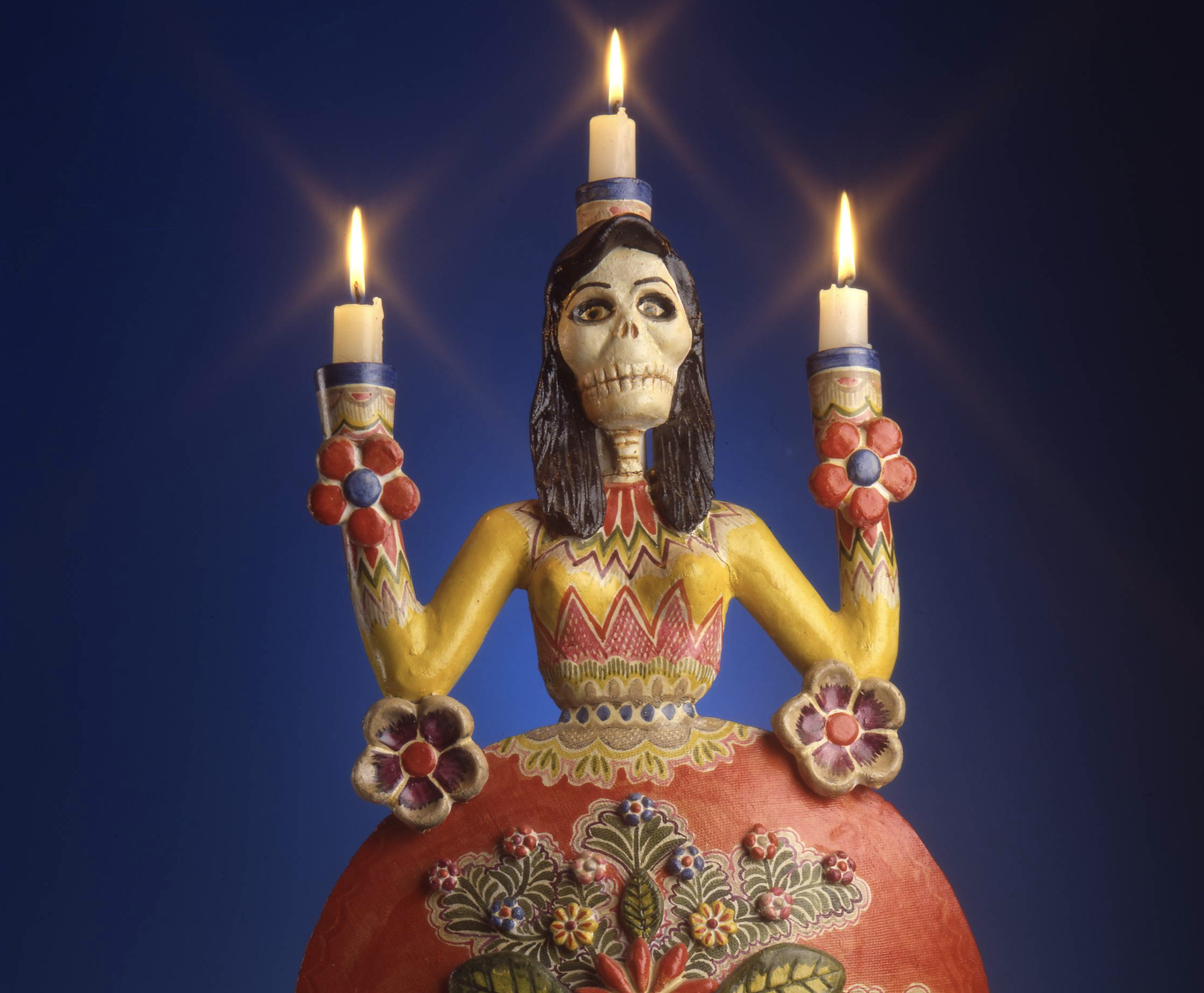 Image of painted clay sculpture by Alfonso Castillo Orta