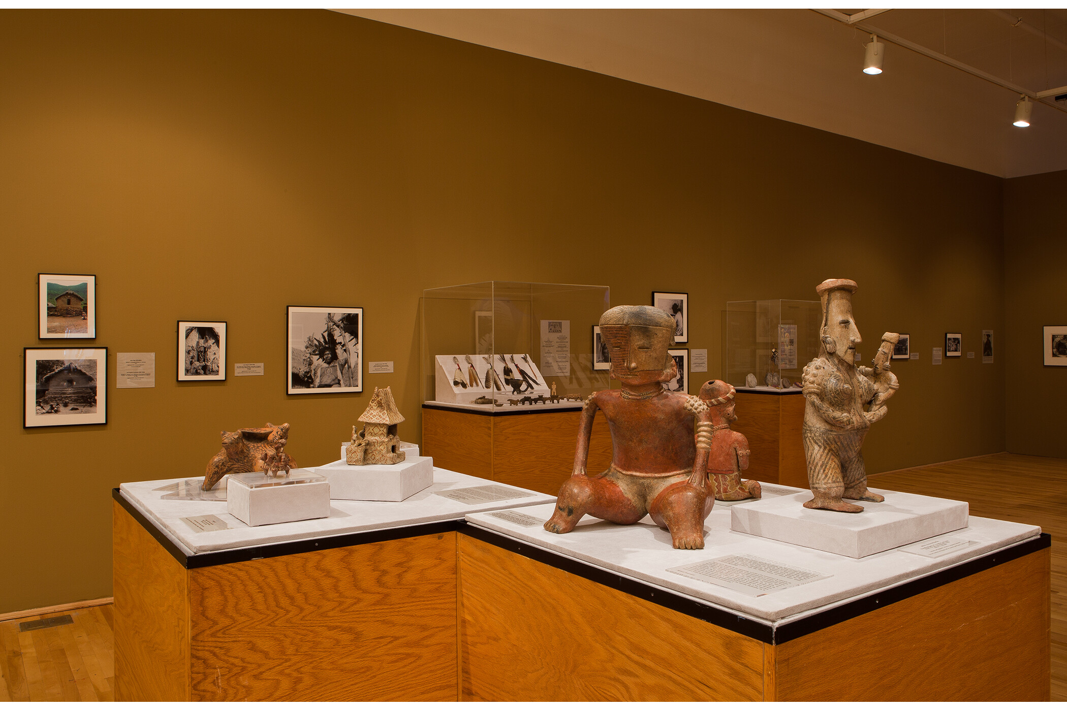 Gallery image of 3-D art and photography on gallery walls