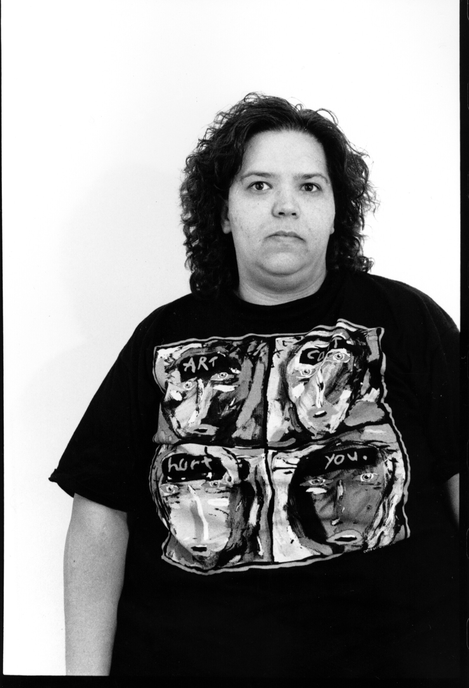 Black and white portrait of Laura Aguilar