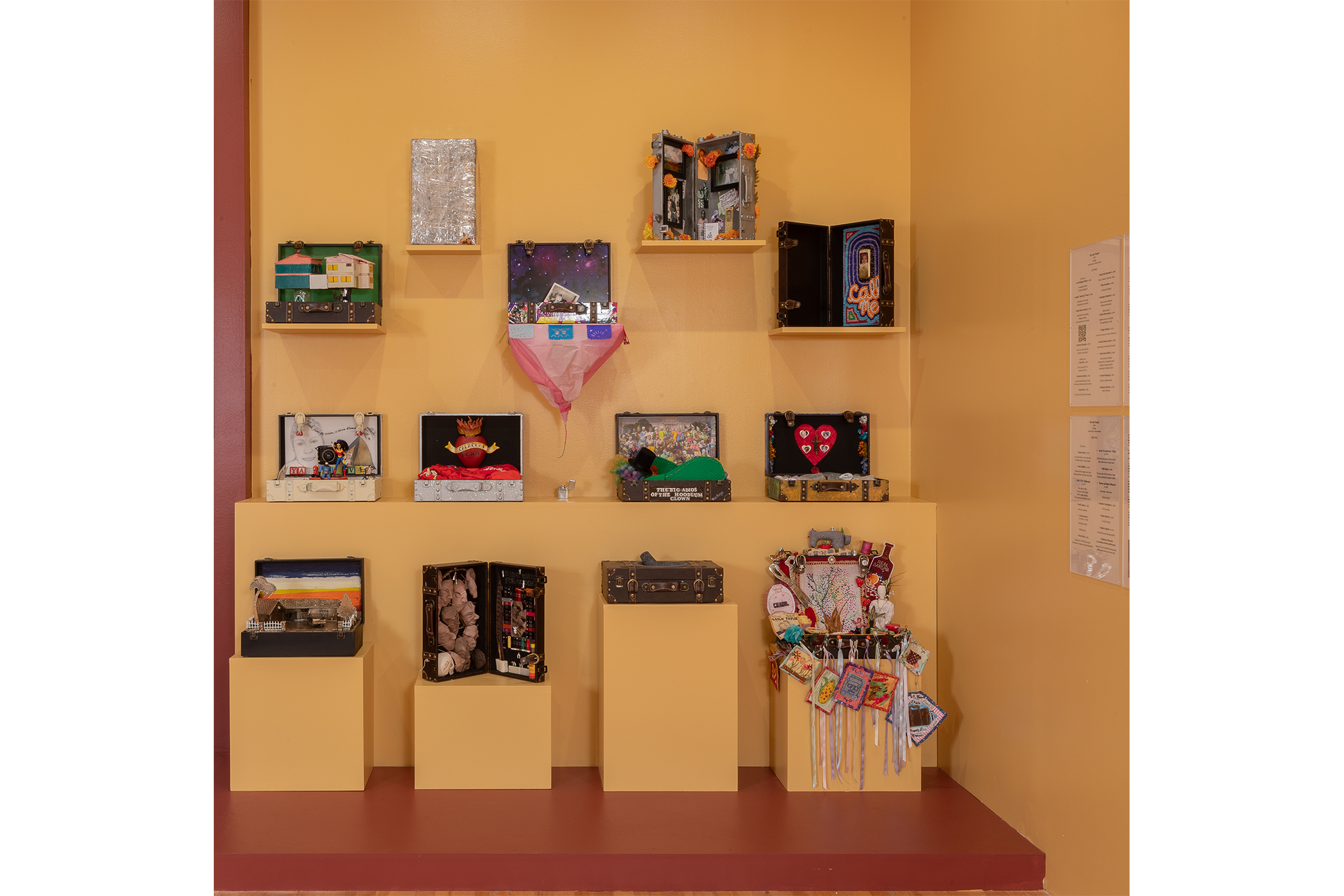 A detailed shot of the suitcases on display on the right side of the opening text.