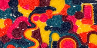 colorful graphic made from wax