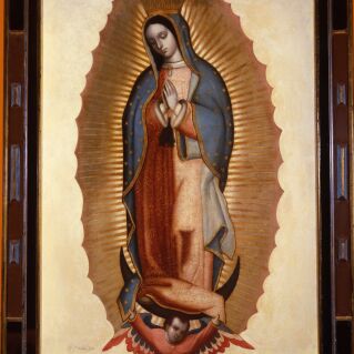 A portrait of the Virgin of Guadalupe