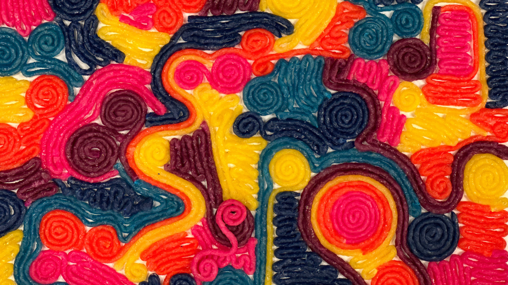 colorful graphic made from wax